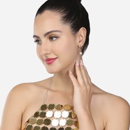 Zaveri Pearls Set of 25 Gold Tone Contemporary Stud & Drop Earrings-ZPFK15134 image 5