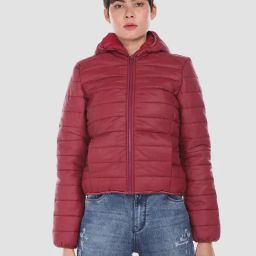 U.S. Polo Assn. Wine Full Sleeves Puffer Jacket-image-12