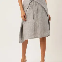 Rooted Grey Textured Skirt-picture-28