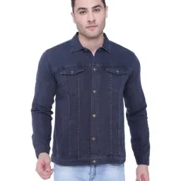 Kuons Avenue Dark Grey Shirt Collar Denim Jacket-image-87