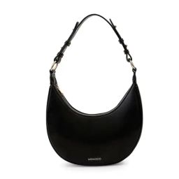 Miraggio Black Solid Hobo Shoulder Bag-image-28