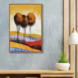 999Store Multicolor Canvas Wall Painting Panel With Fibre Frame-32