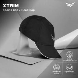 Xtrim Head Caps with Adjustable Strap (Black) Size - Free Size image 5