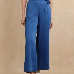 RAREISM Blue Cotton Blend Tie-Dye Trousers-image-19