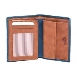 SASSORA Izan Navy & Tan Medium Leather Bi-Fold Notecase for Men image 5