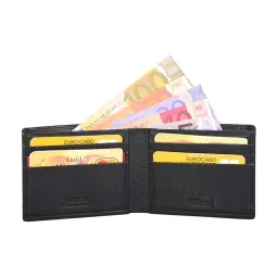 SASSORA Unlit Black & Red Small Leather Bi-Fold Wallet for Men image 5
