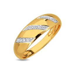 Kisna Diamond & Gold Jewellery Wyatt 14k (585) Diamond & Gold Ring For Men-image-2
