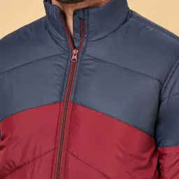 YU by Pantaloons Red Regular Fit Colour Block Puffer Jacket image 5