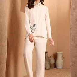 KALINI Embroidered Shirt With Trousers Co-Ords-picture-11