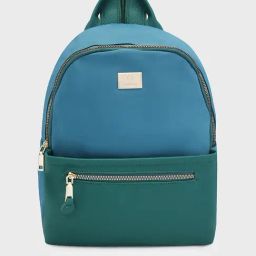 Caprese Blue & Green Faux Leather Small Backpack-20