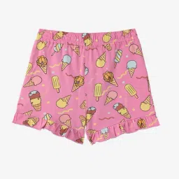 The Souled Store Girls Pink Garfield Cotton Shorts-picture-18