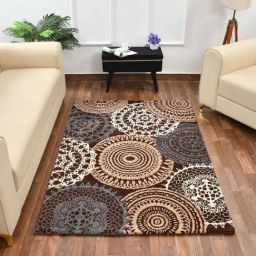 Presto Brown & Beige Polyester Carpet-image-36