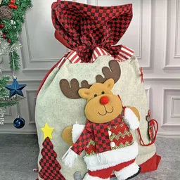 Little Surprise Box LLP Red & Grey Patterned Christmas Sack Decor-image-16