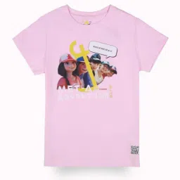 Gini & Jony Kids Pink Digital Print Top-image-5