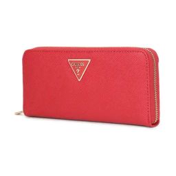 Guess Red Laurel Textured Zip Around Wallet image 2