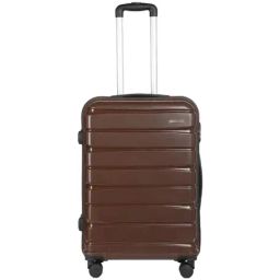 Teakwood Leathers Brown 8 Wheels Medium Hard Cabin Trolley Bag-image-97
