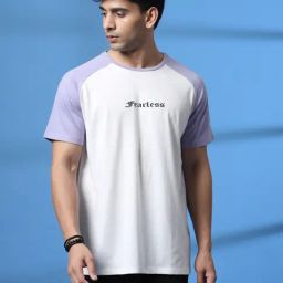 Rigo White & Purple Cotton Solid T-Shirt-image-91