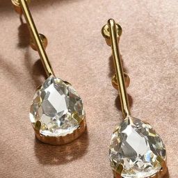 Sohi Gold Plated Designer Stone Drop Earrings-image-46