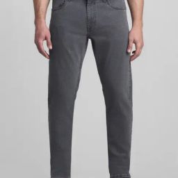 Jack & Jones Light Grey Denim Cotton Skinny Fit Jeans-image-81