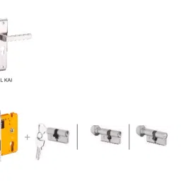Dorset HL Series -Kaira HL KAI 203.2 mm(8 Inch) WD Finish Combo Lock Sets With Coin and Knob Cylinder (60 mm)-image-16