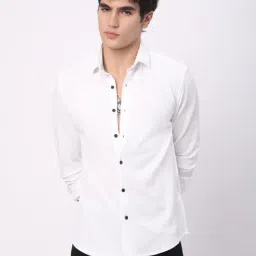 VASTRADO Core Fashion White Checks Shirt-image-93