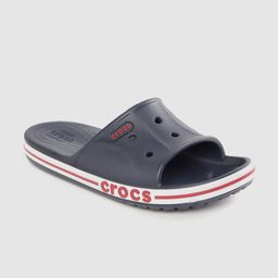 Crocs Unisex Navy Blue Solid Cut-Work Sliders-27