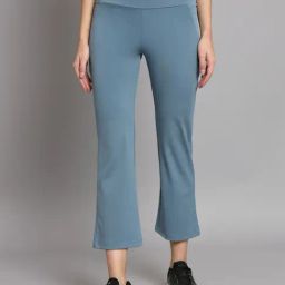 COLOR CAPITAL Blue Slim Fit High Rise Tights-image-74