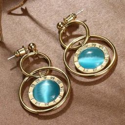 Sohi Gold Plated Designer Stone Drop Earrings-30