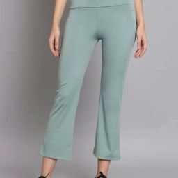 COLOR CAPITAL Green Slim Fit High Rise Tights-image-52