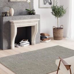 Ddecor Rugs Grey Polyester Solid Rugs-24