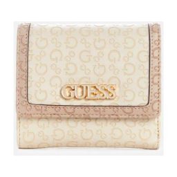 Guess Beige Zakaria Logo Tri-Fold Wallet-33