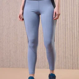 Technosport Women Color blocked Slim Fit Sports Tights With Elastoplus-image-27