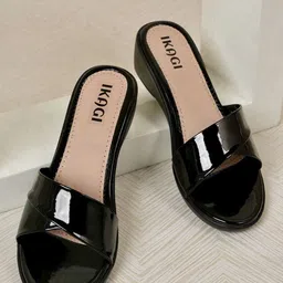 IKAGI Women Open Back Wedge Heels-36