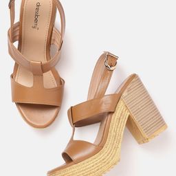 DressBerry Open Toe Block Heels-7