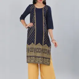 Aurelia Navy Printed Kurta-image-97