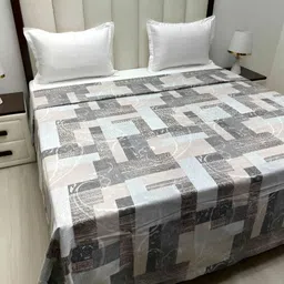 Pure Decor Grey & White Printed Pure Cotton Super King2.2 m x 2.4 m-picture-42