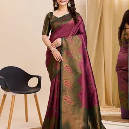 AVANTIKA FASHION Woven Design Zari Pure Silk Banarasi Saree-39