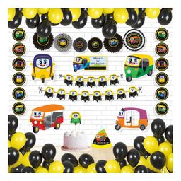Untumble Auto Theme Paperfan Kit Multicolour - Pack of 51-image-79
