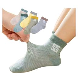 MOMISY Pack of 5 Solid Socks - Grey Beige Yellow & Green-9