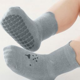 Bembika Cotton Animal Face Designed Socks - Blue-image-95
