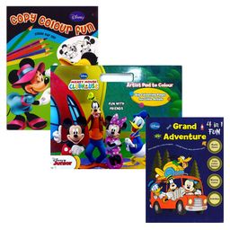 Disney Colouring & Activity Fun Books Combo 20 Set of 3-9