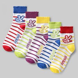 Pine Kids Knit Ankle Length Striped Socks Pack of 5 (Color May Vary)-picture-8