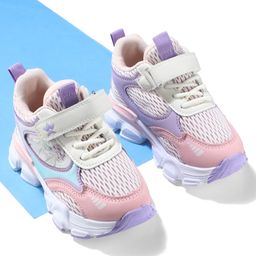 Cute Walk By Babyhug Velcro Closure Sneakers With Lace Detailing - Pink-image-71
