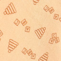Tango Interlock Half  Sleeve Front Open Jhabla Stacking Toy Print - Yellow image 3