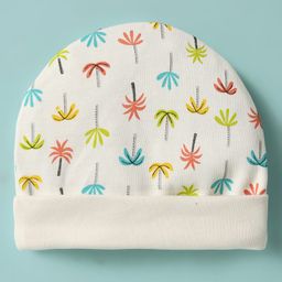 Ben Benny 100% Cotton Knit Cap Mitten & Booties Set With Solid Colour & Trees Print Pack Of 2 Light Red & White - Diameter 10 cm image 5