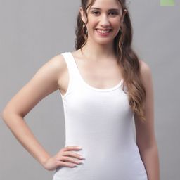 Friskers White Cotton Tank Top-image-60