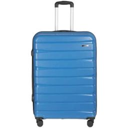Teakwood Leathers Navy 8 Wheels Large Hard Cabin Trolley Bag-12