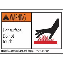 BRADY Label 3-1/2 inch Height 5 inch Width Polyester, 20RZ74 (Pack of 5 Pcs)-image-90