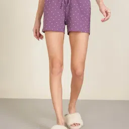 Dreamz By Pantaloons Purple Mid Rise Sleepwear Shorts-picture-34