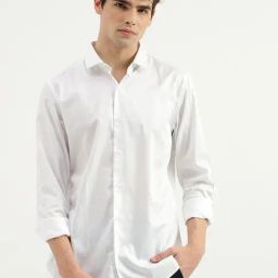 United Colors of Benetton White Slim Fit Pure Cotton Shirt-image-50